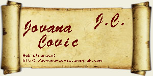Jovana Čović vizit kartica